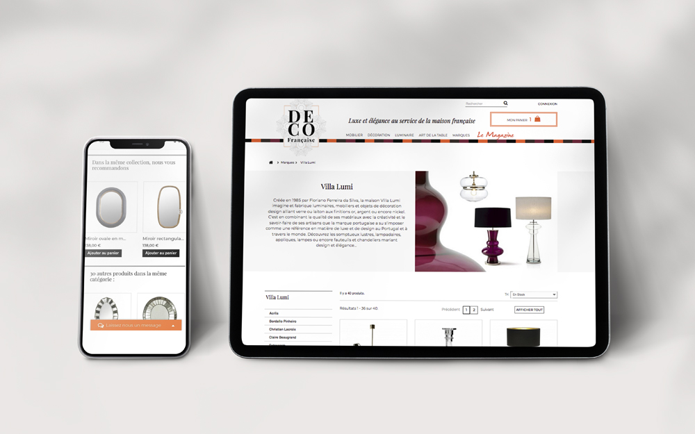 site e-commerce déco Française sous prestashop